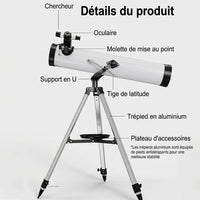 Télescope Astronomique 35-875x, Grand Diamètre 114mm