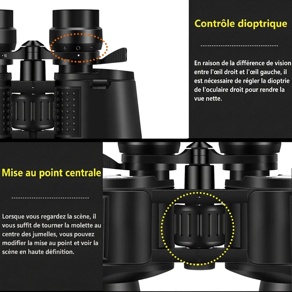 Jumelles Professionnelles Zoom 10-380x100