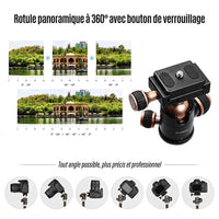 Trépied Photo Professionnel, Rotule Panoramique