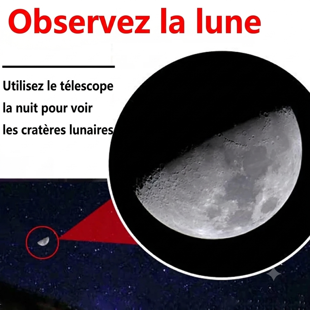 Monoculaire Puissant 12x50 Étanche HD