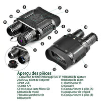Jumelles Vision Nocturne, Photo & Vidéo Intégrées