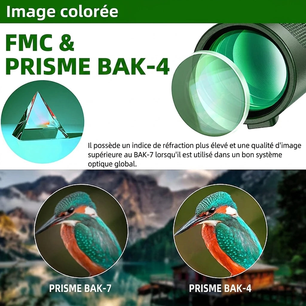 Monoculaire 80x100, Puissant & Trépied Inclus