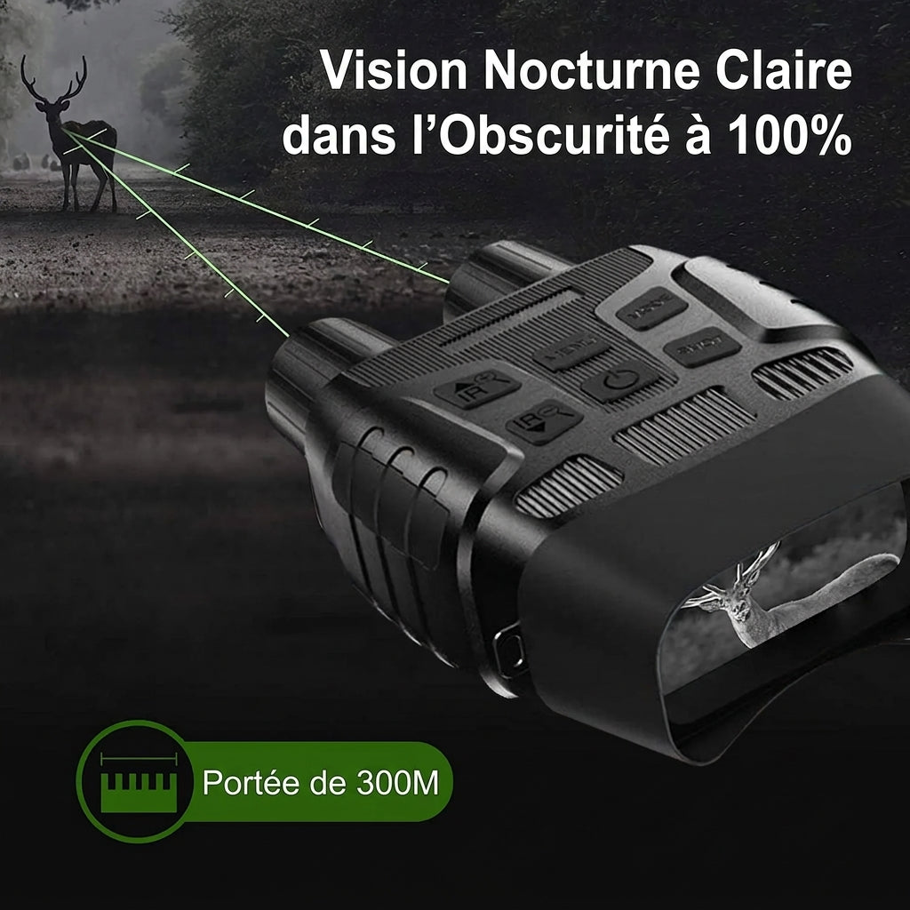 Jumelles Vision Nocturne 1080P, Écran Large
