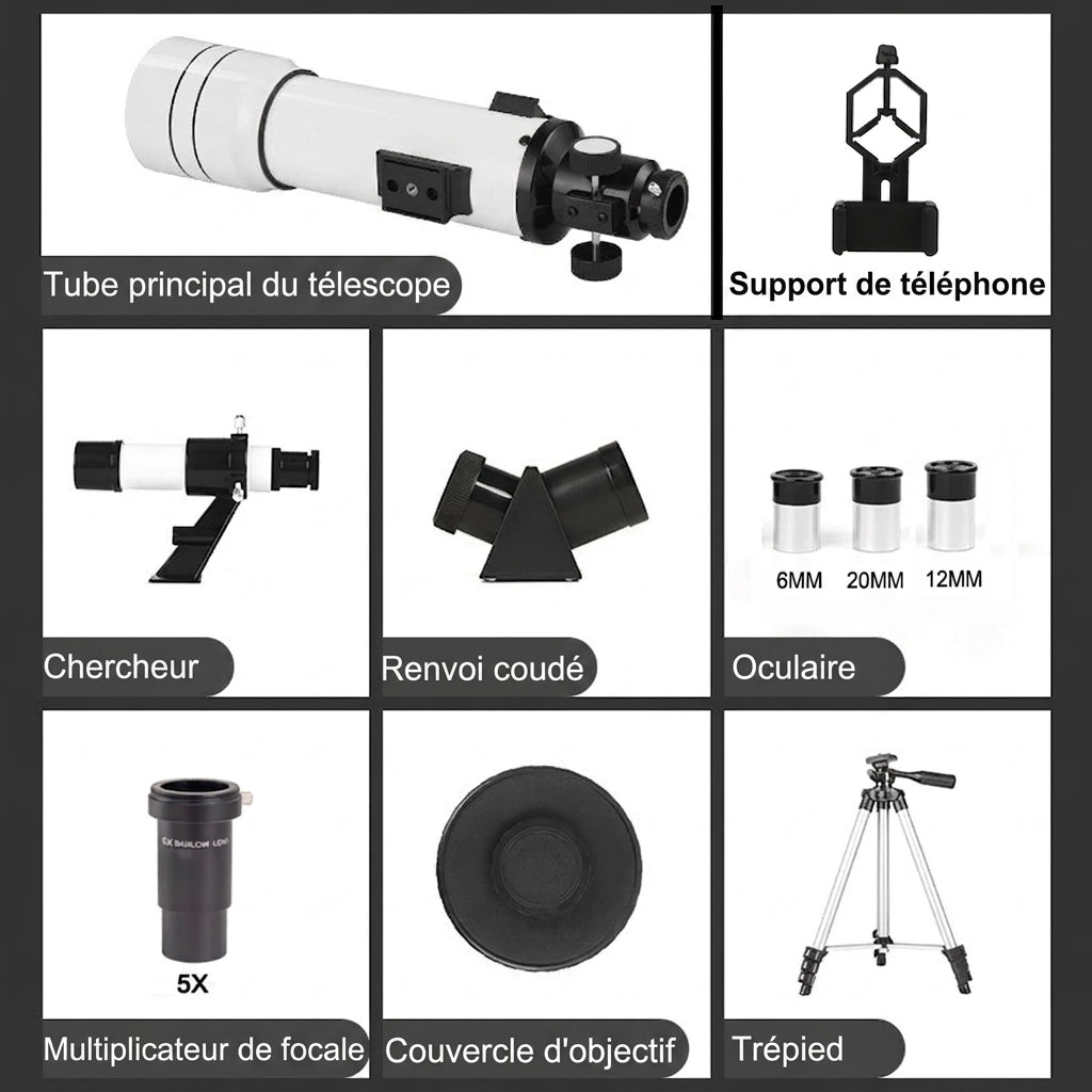Télescope Astronomique 333x, Lune & Étoiles
