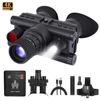 Jumelles Vision Nocturne 4K, Casque & Zoom 8x