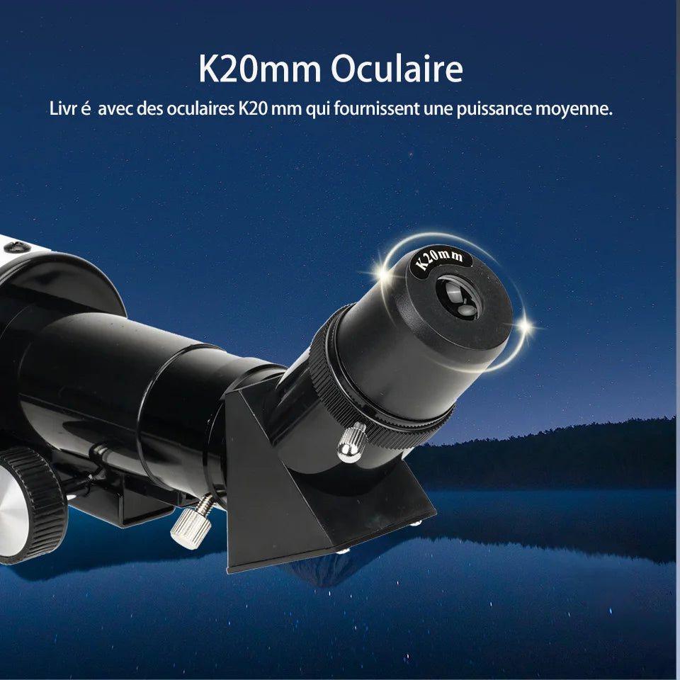 Télescope Astronomique 60/70mm, Débutant & Enfant