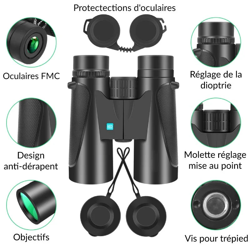 Jumelles Grand Angle 10x42 BAK4 Étanche